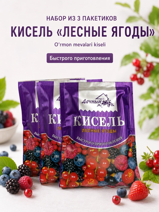 Kissel granulalari DACHNIY, o'rmon rezavorlari paketi, 30 g - 