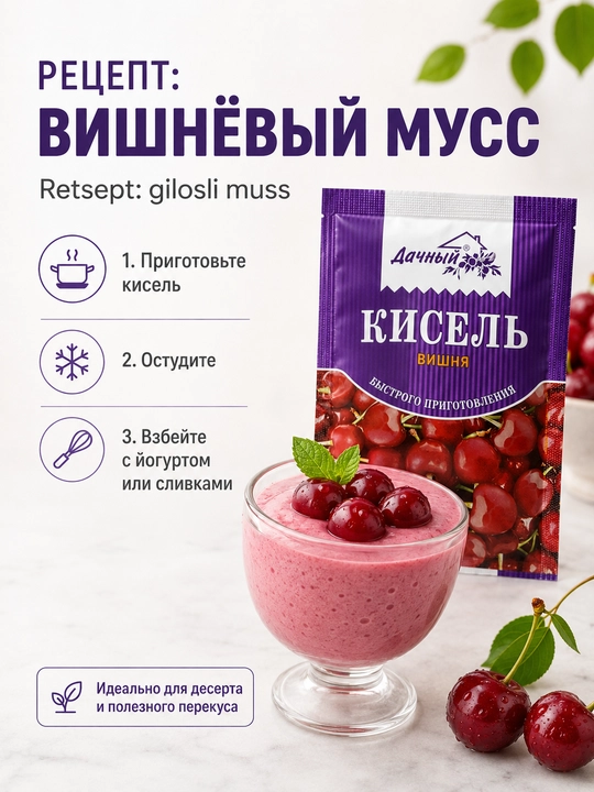 Кисель гранула ДАЧНЫЙ, вишня, саше 30 г