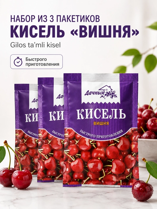 Kissel granulalari DACHIY, olcha, paketi 30 g - 