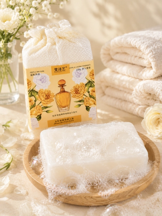 Atirli sovun, xushbo‘y qattiq sovun, 250 g, yoqimli hidli va quyuq ko‘pik hosil qiluvchi