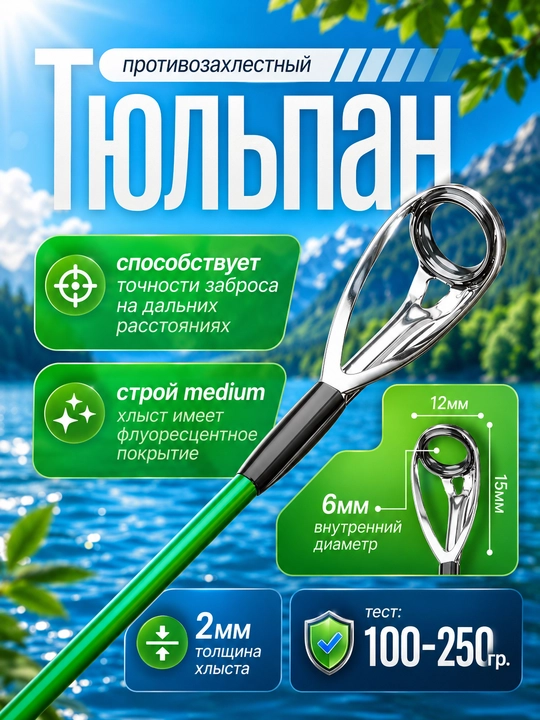 Спиннинг штекерный для рыбалки трехчастный TUOHAI 100-250 гр