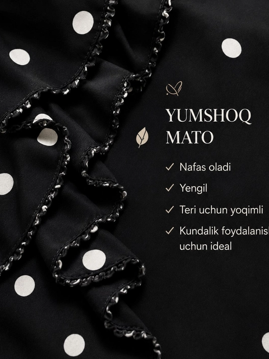 Ayollar uzun ko‘ylagi Duin shtapel matoli, tugmali ko‘ylak-xalat, 48–56 o'lcham