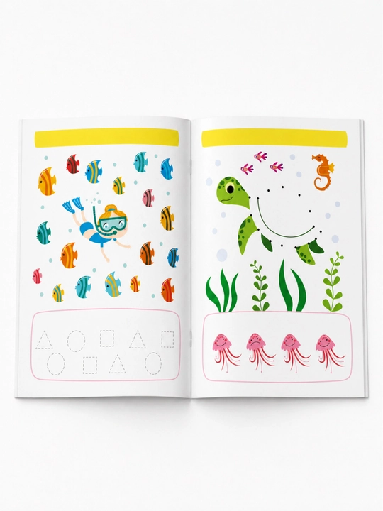 Развивающая книга для детей 50 заданий, активити для малышей AQEEL