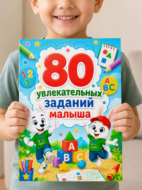 Развивающая книга для детей 50 заданий, активити для малышей AQEEL - 