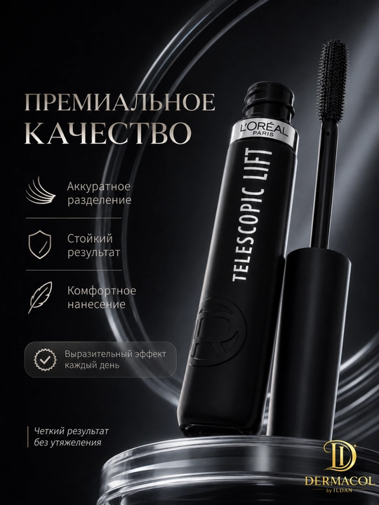Тушь для ресниц Telescopic Lift - эффект подкрученных, длинных и выразительных ресниц