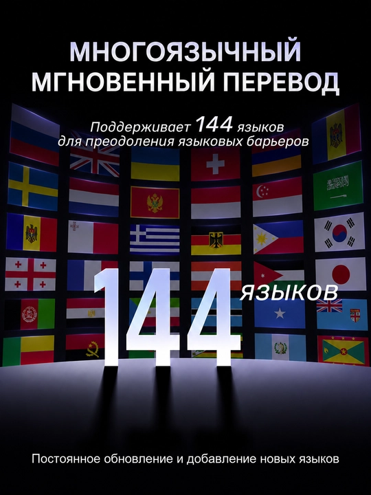 AI-наушники-переводчики Bluetooth, 100+ языков, перевод в реальном времени