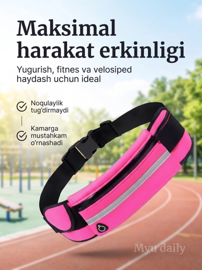 Sport bel sumkasi, yugurish va fitnes uchun telefon g‘ilofi namlikdan himoyalangan