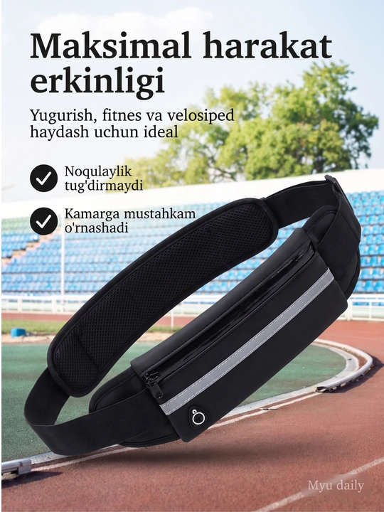 Sport bel sumkasi, yugurish va fitnes uchun telefon g‘ilofi namlikdan himoyalangan