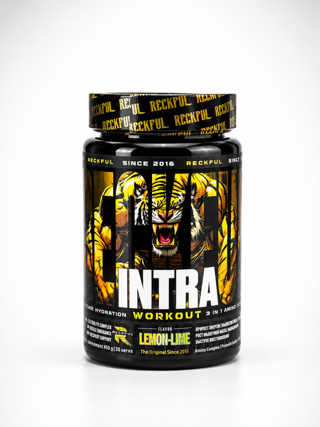 Reckful Intra Workout 450g 30serv (bcaa+hydration+pump) Лимон лайм