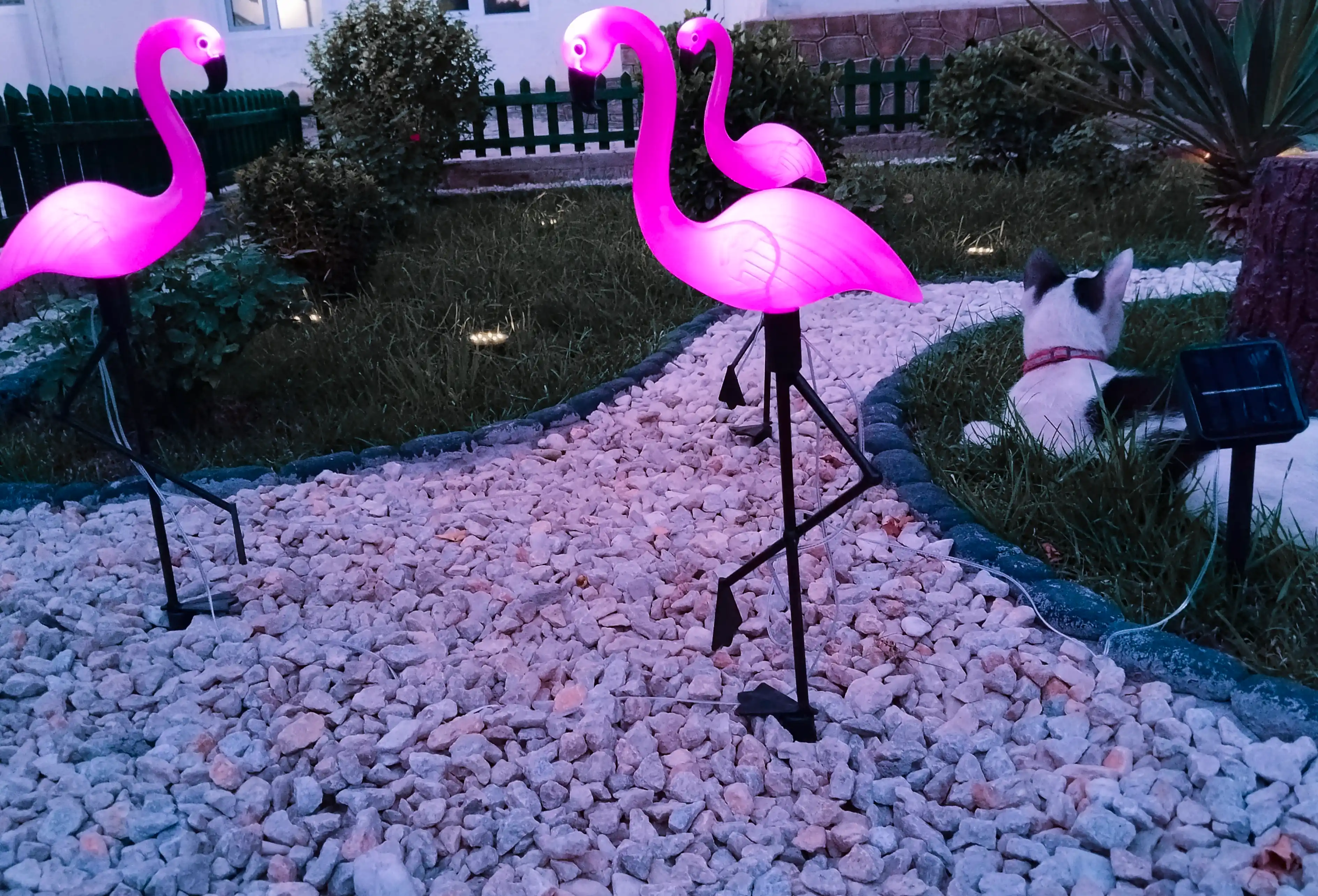 Flamingo” bog‘ chirog‘i, 3 dona, quyosh batareyasida, bog‘ va dala hovli uchun