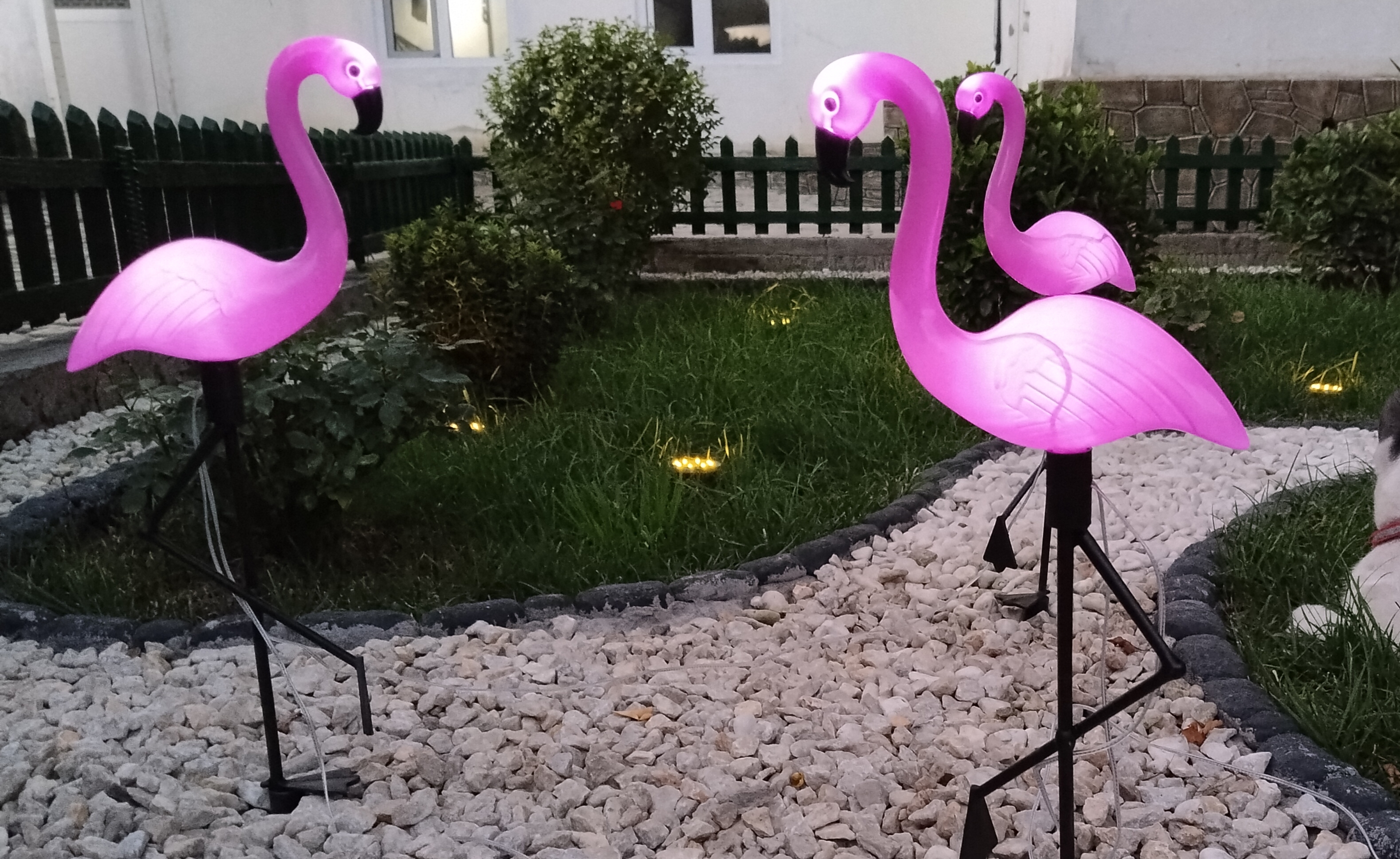 Flamingo” bog‘ chirog‘i, 3 dona, quyosh batareyasida, bog‘ va dala hovli uchun