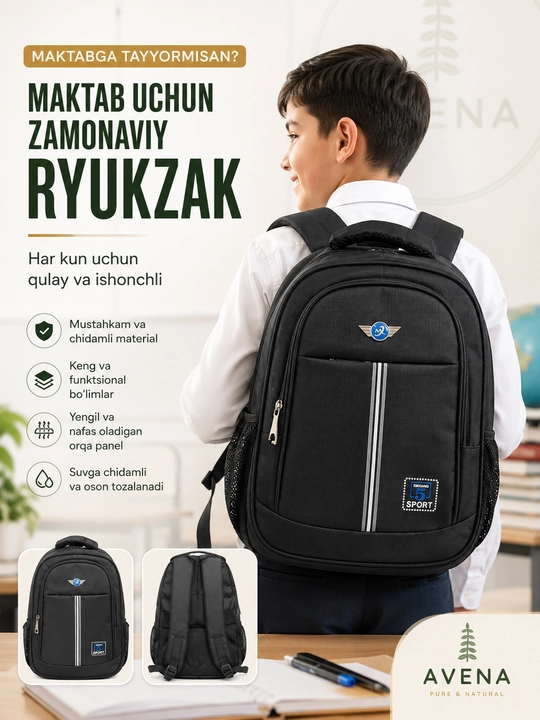 XMXIANG sport ryukzak o‘quvchilar va kundalik yurish uchun qulay sumka 