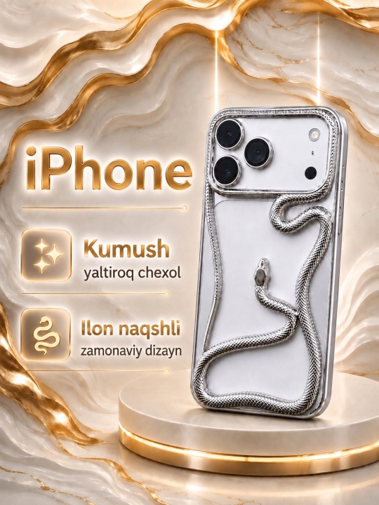 Чехол для iPhone 11, 12, 13, 14, 15, 16, 17, Pro, Pro Max, Plus Змея - 