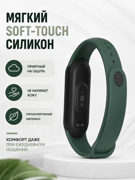 Xiaomi Mi Band 5, 6, 7 uchun silikon tasma