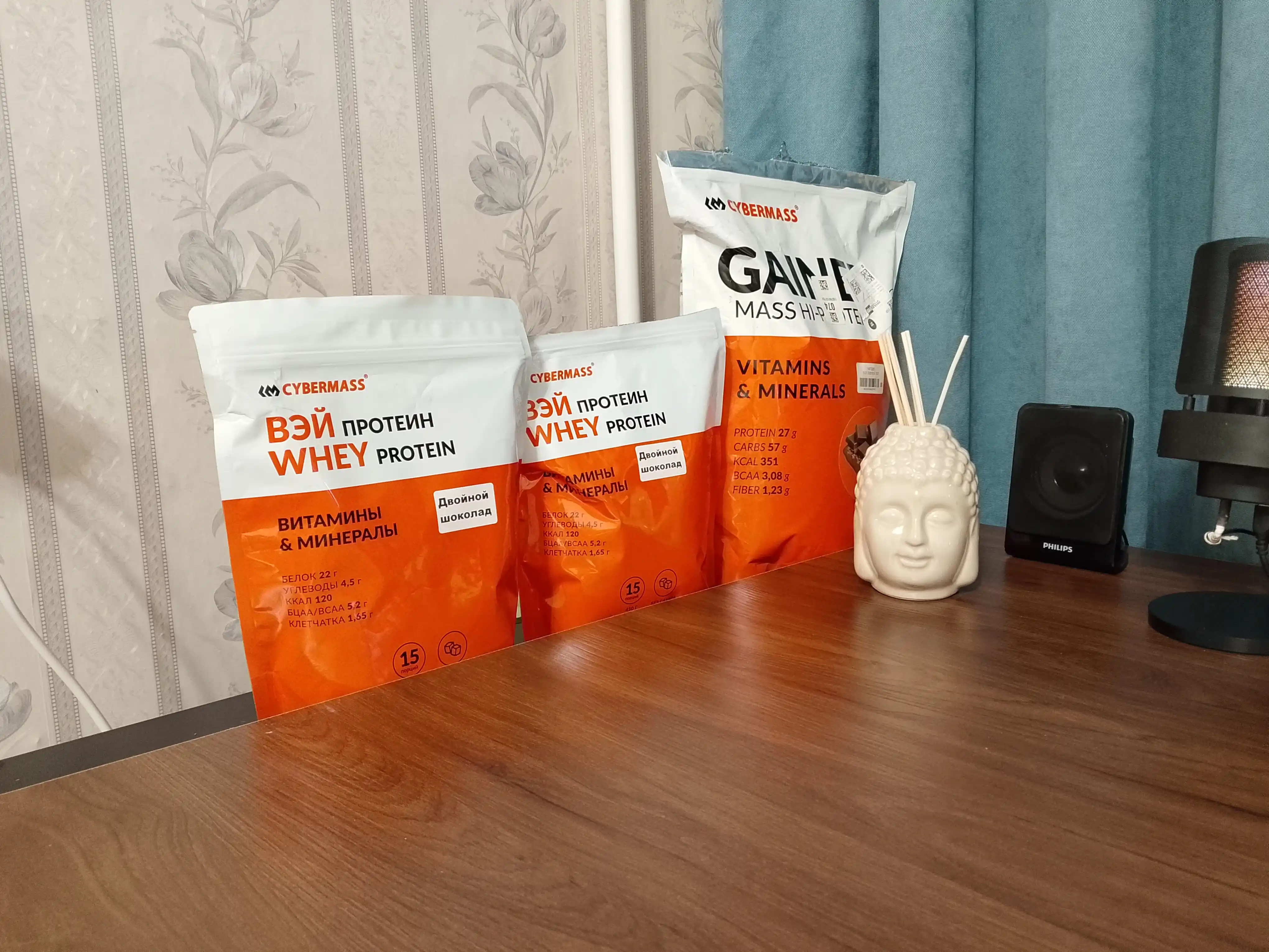 CYBERMASS GAINER, geyner zardob oqsili, uglevodlar, kreatin va vitaminlar bilan, 3000 gr