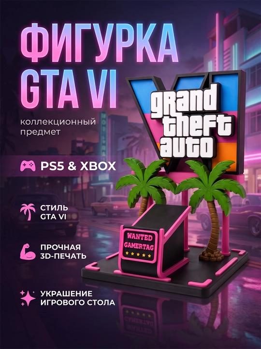PS5 va Xbox geympadlari uchun GTA VI uslubidagi universal taglik - 
