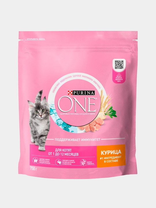 Purina One Uy, мushukchalar uchun quruq ozuqasi, tovuqli, 750 gr