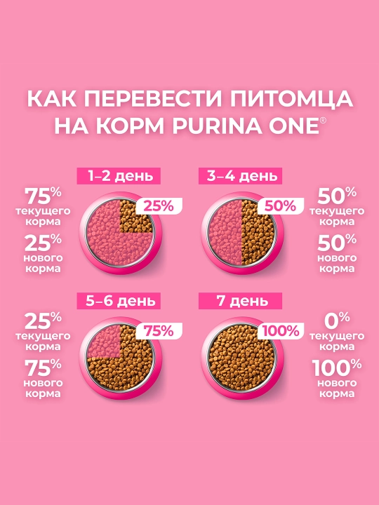 Purina One Uy, мushukchalar uchun quruq ozuqasi, tovuqli, 750 gr