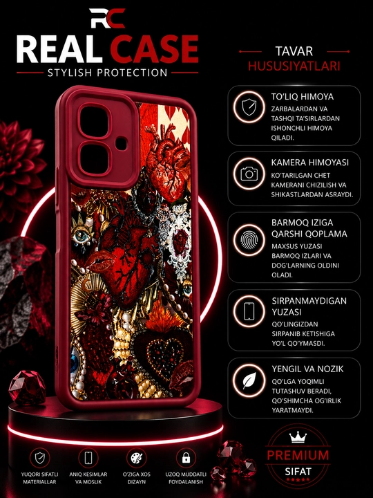 Infinix Smart 10, Tecno Spark Go 2 smartfoni uchun g‘ilof