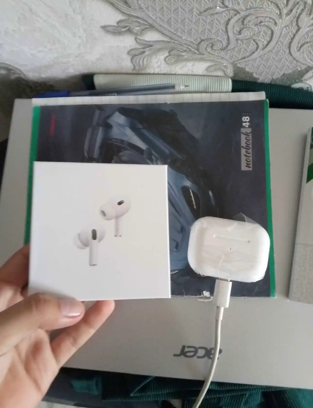 Simsiz quloqchinlar Pods Pro 2 sensorli, iPhone va Android uchun naushnik