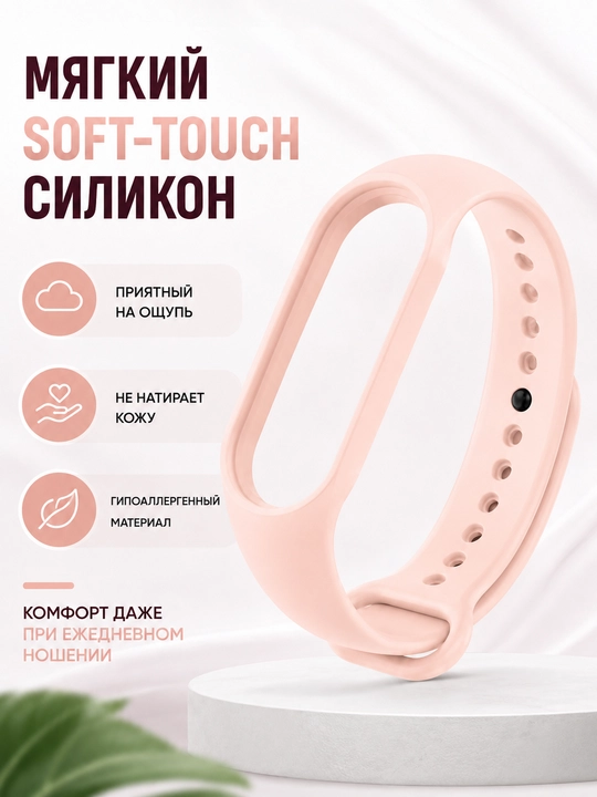 Xiaomi Mi Band 5, 6, 7 uchun silikon tasma