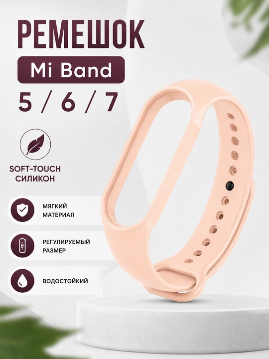 Xiaomi Mi Band 5, 6, 7 uchun silikon tasma