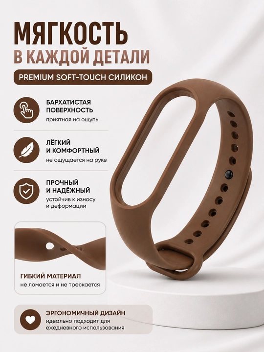 Xiaomi Mi Band 5, 6, 7 uchun silikon tasma