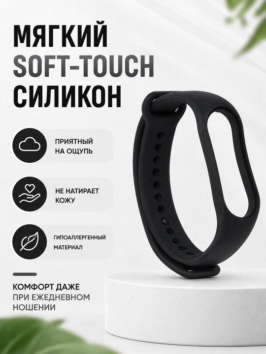Xiaomi Mi Band 5, 6, 7 uchun silikon tasma