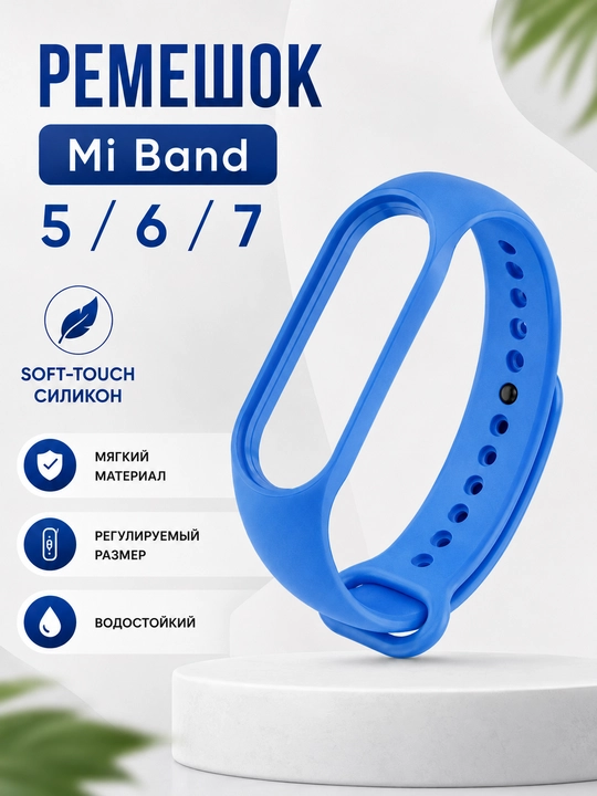 Xiaomi Mi Band 5, 6, 7 uchun silikon tasma