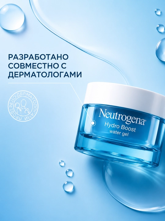 Neutrogena Hydro Boost Water Gel — Увлажняющий гель-крем для лица, с гиалуроновой кислотой - 