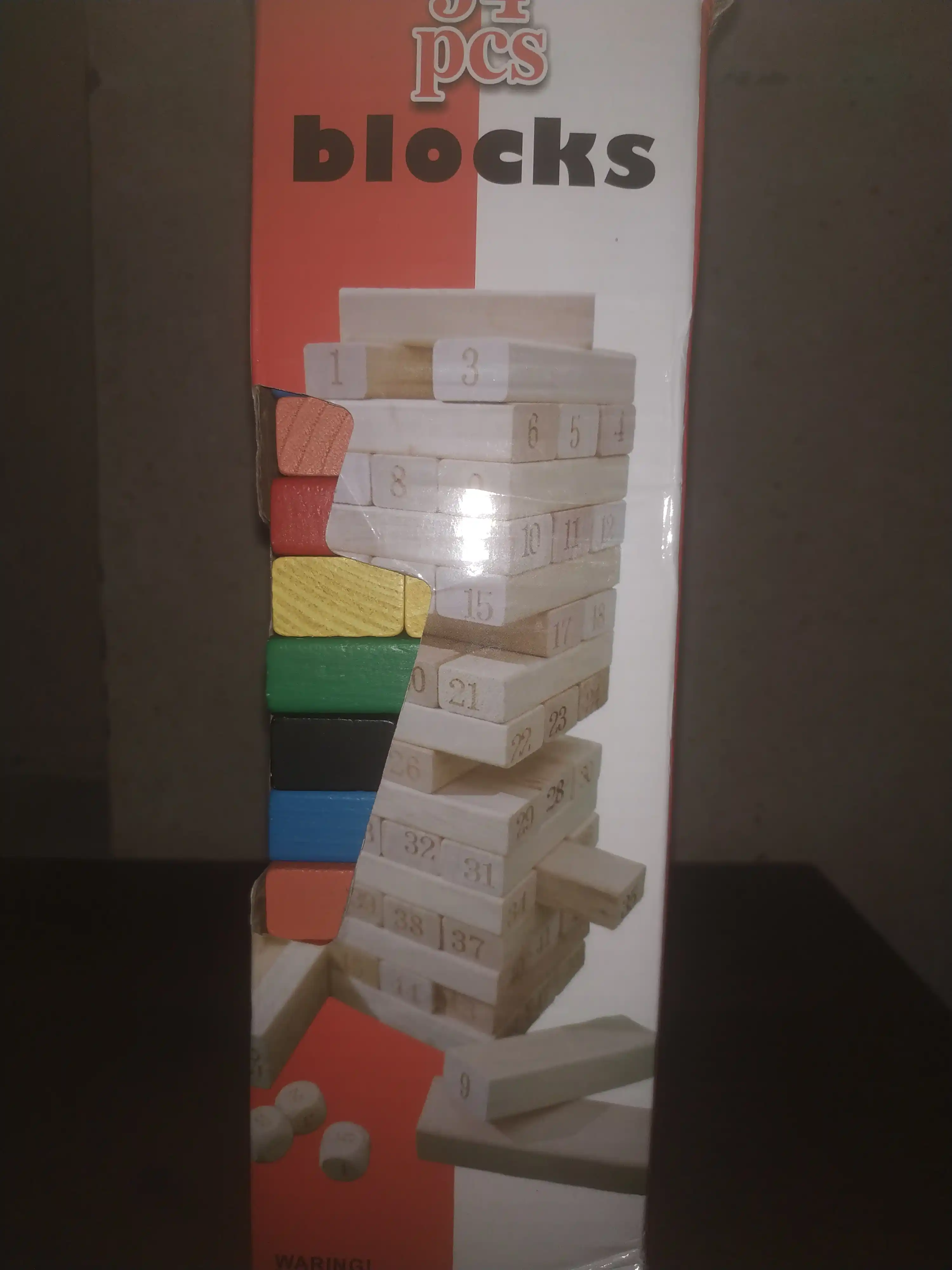 Jenga 54 ta yog‘och kubiklar, bolalar uchun o‘yinchoq