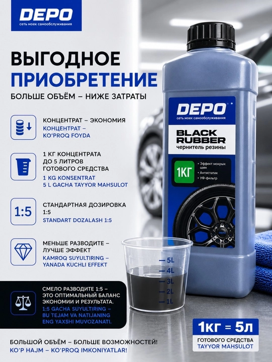 Nam shinalar effekti kauchuk qoraytiruvchi, antistatik, 450 ml