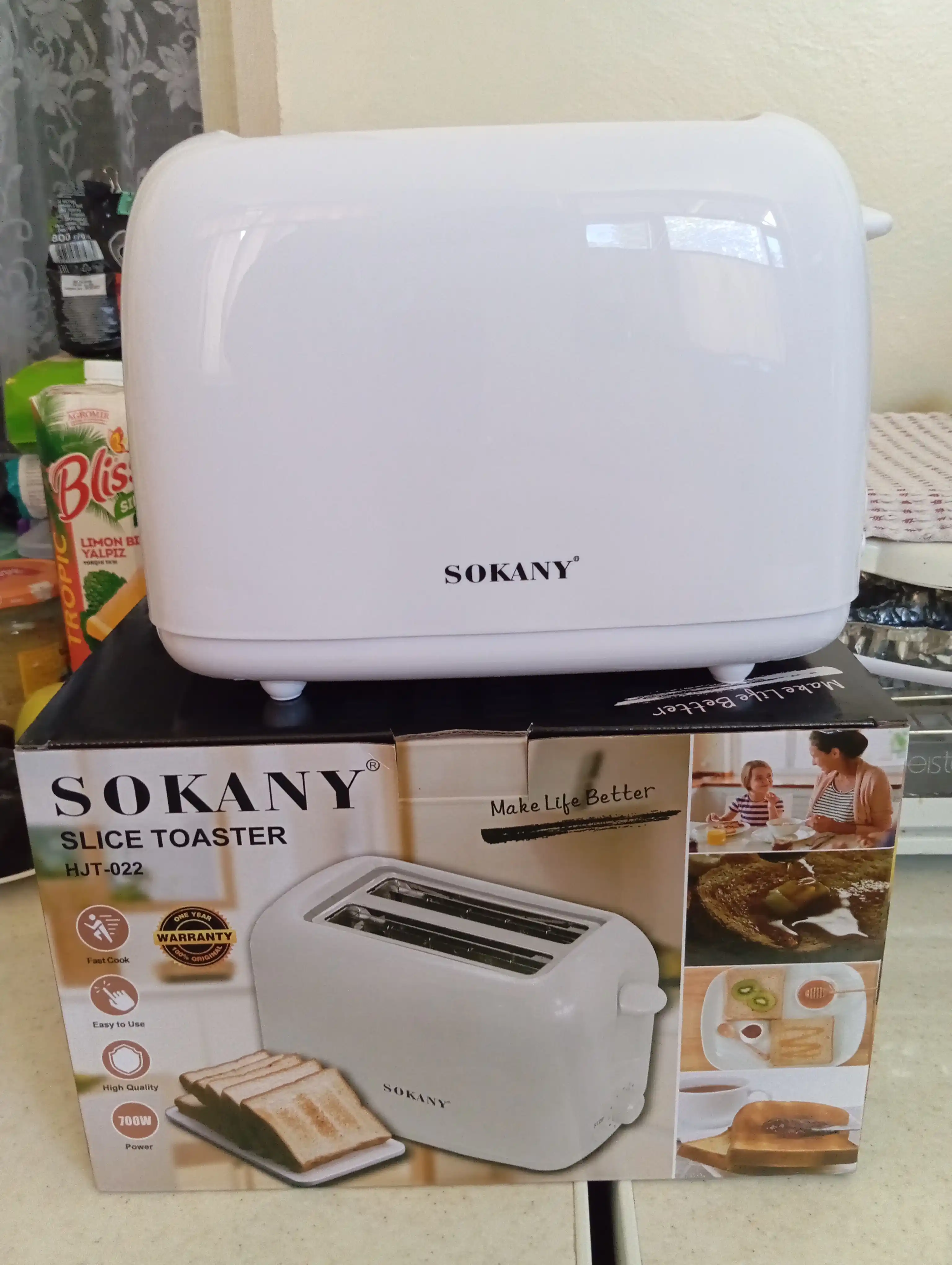 SOKANY SK-022 Toster | non uchun | 700W | Tez va bir tekis qovurish