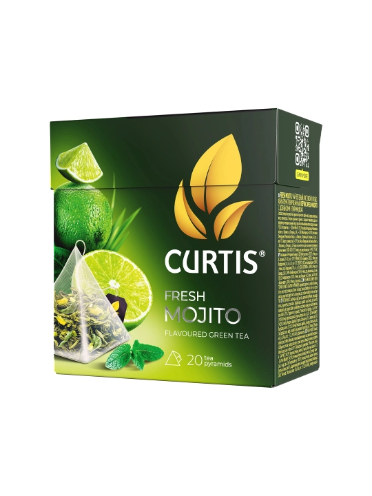 Ko'k choy Curtis "Fresh Mojito" paketlarda, 20 ta piramidacha