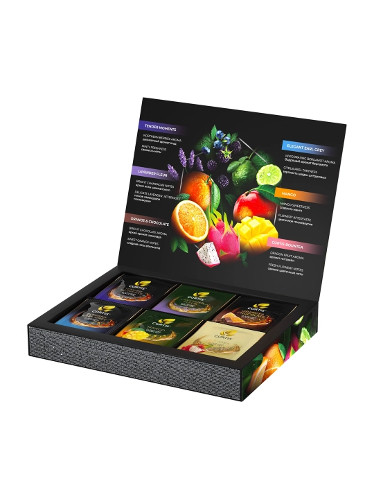 Choy to'plami Curtis "Dessert Tea Collection" paketlarda, 30 ta sashet, 6 xil ta'mli assorti