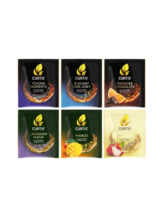 Choy to'plami Curtis "Dessert Tea Collection" paketlarda, 30 ta sashet, 6 xil ta'mli assorti