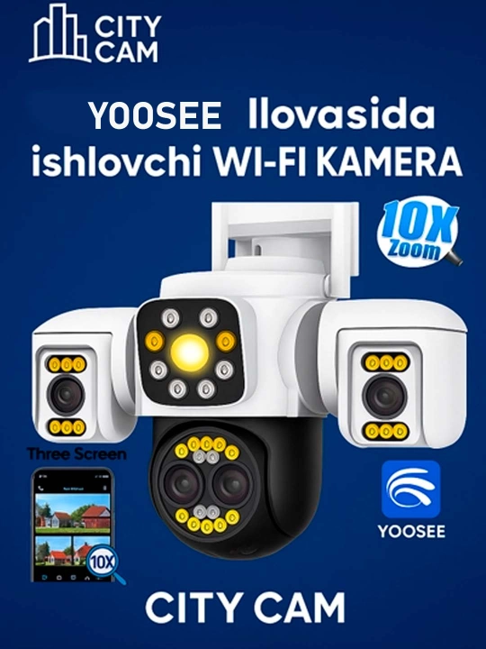 4G sim kartali Videokamera, smart 3 kozli ko'cha kamerasi YOOSEE 4G kamera - 