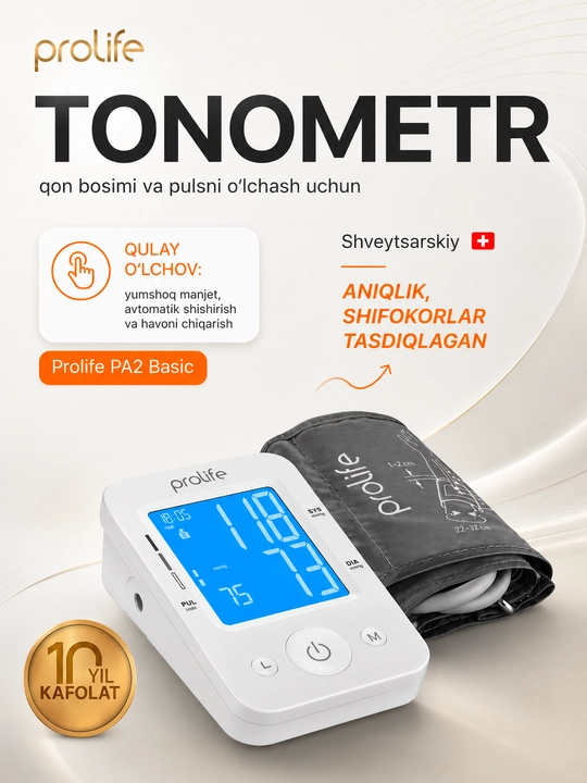 Avtomatik tonometr Prolife PA2 Basic