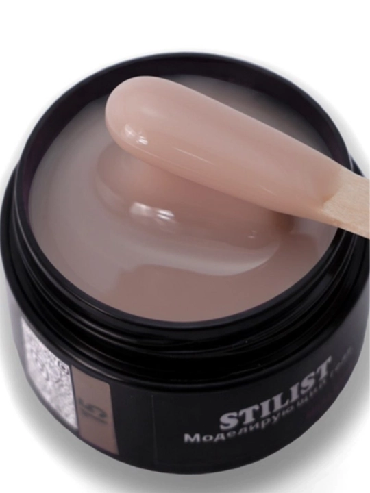 Gel №15, 50 ml, bej-shaftoli nyud, o‘rtacha qattiq, modellashtirish geli, STILIST_STORE