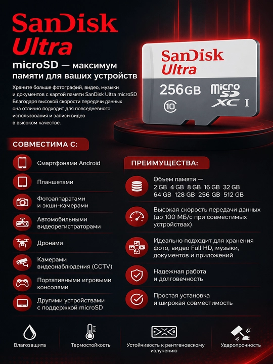SanDisk MicroSD и USB флешки - 