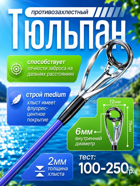 Спиннинг штекерный для рыбалки трехчастный TUOHAI 100-250 гр