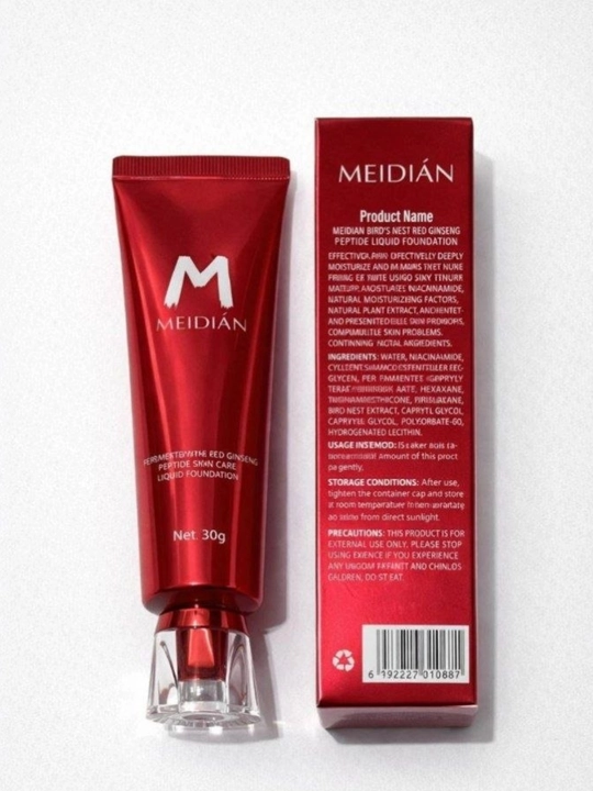 Тональный крем MEIDIAN с красным женьшенем и пептидами, 30 г