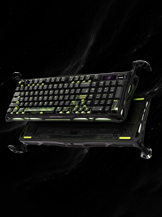 GravaStar Mercury K98 Pro механическая клавиатура 98%, RGB, Bluetooth 5.4, USB-C, Черная