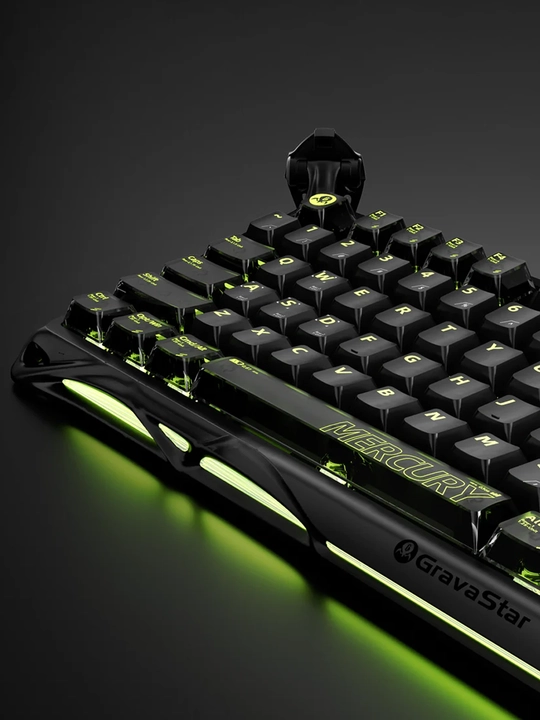 GravaStar Mercury K98 Pro механическая клавиатура 98%, RGB, Bluetooth 5.4, USB-C, Черная