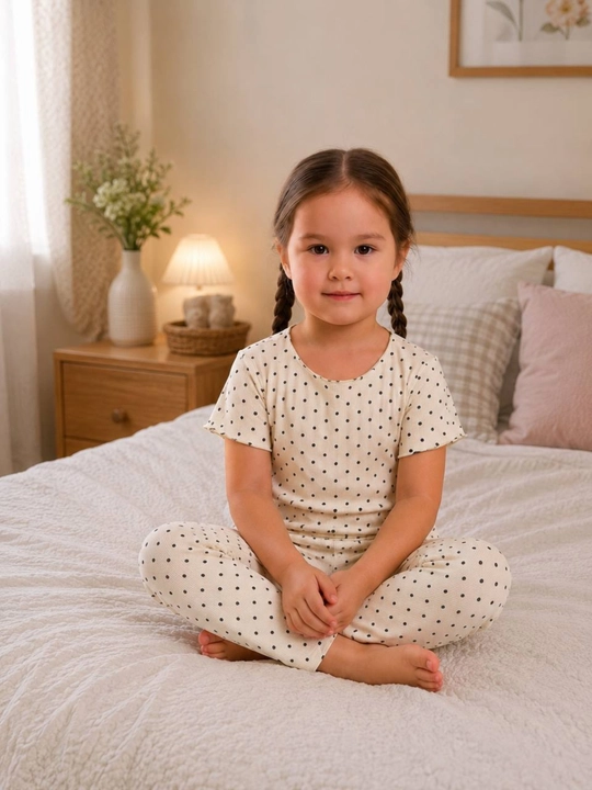 Bolalar kiyimi, qizlar uchun pijama, uy kiyimi, paxta, 1-7 yosh uchun dvoyka
