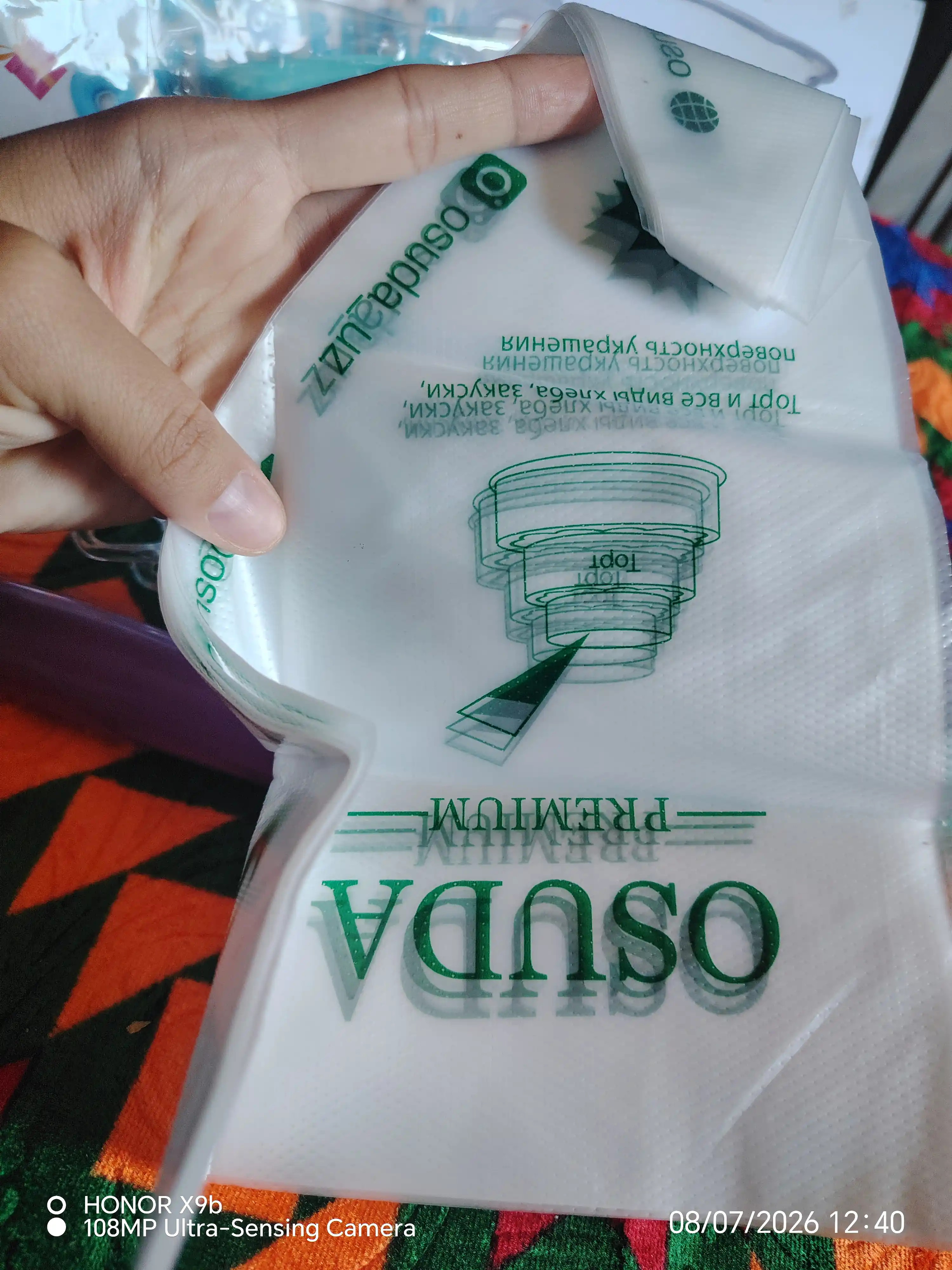 Qandolat paketlari, krem uchun, bir martalik, 10 dona