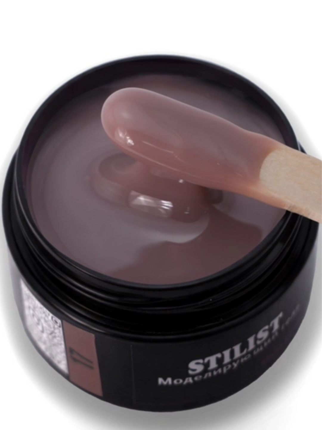 Gel №17, 50 ml, shokolad-pushti nyud, o‘rtacha qattiq, modellashtirish geli, Stilist_store