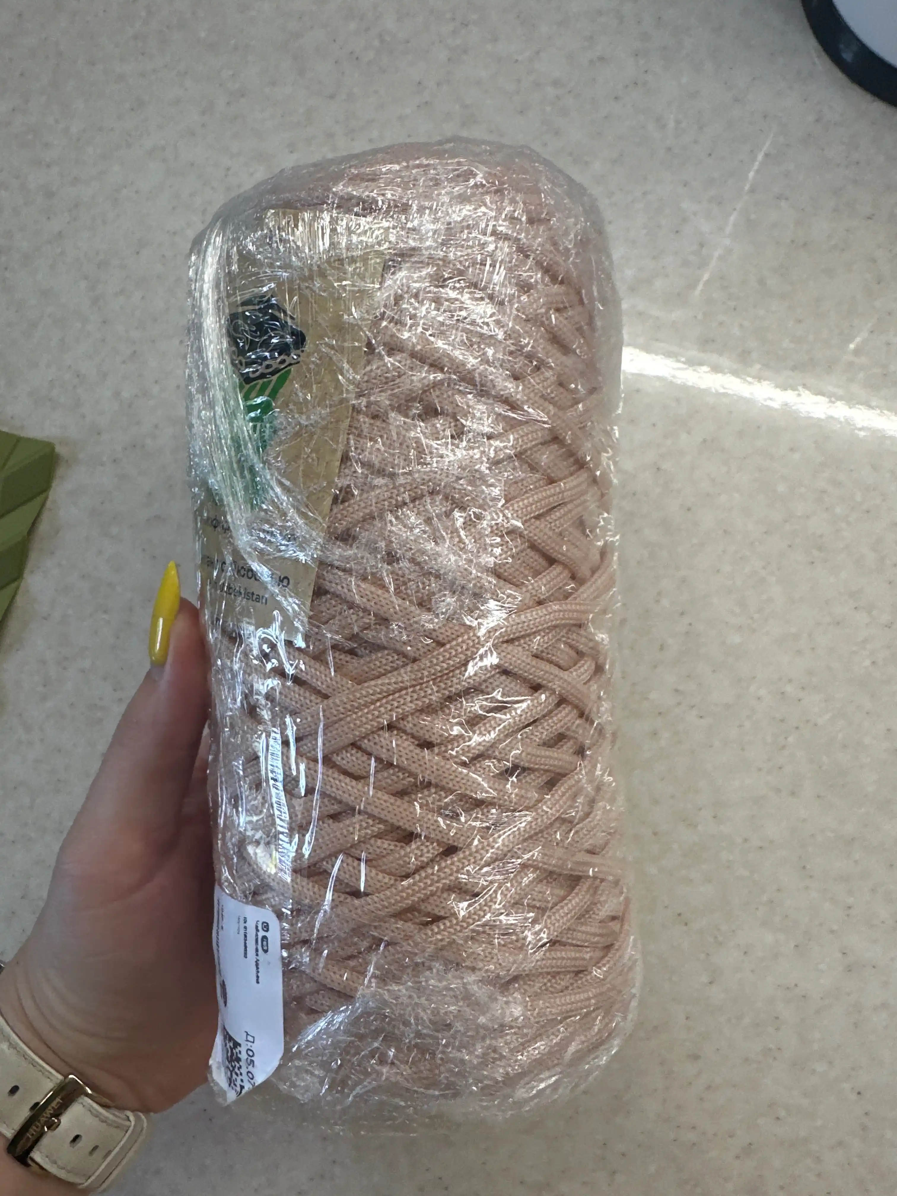 Polyester ip to'qiladigan sumkalar, makrame uchun, yadrosiz, 5 mm 140 m