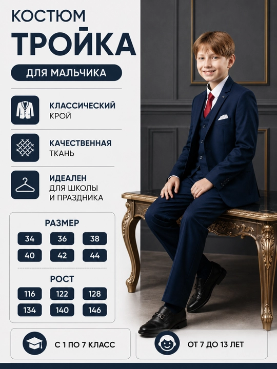 Классический костюм брюки и жилет, одежда для мальчиков - 