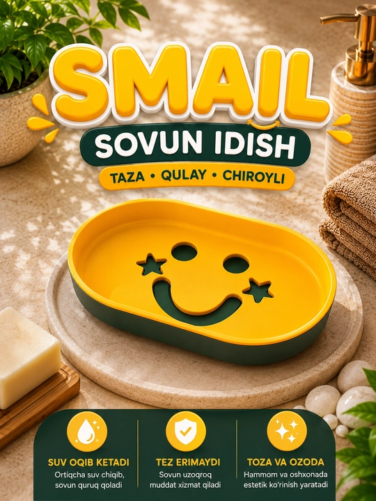 Sovun idish. Smail nomli sovun quti  hammom va oshhona uchun - 